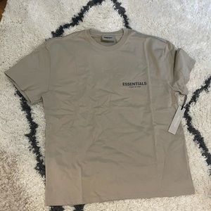 Fear of God ESSENTIALS shirt in tan size small brand new